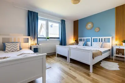 Sypialnie – Bielawy House, dom z basenem na Kaszubach